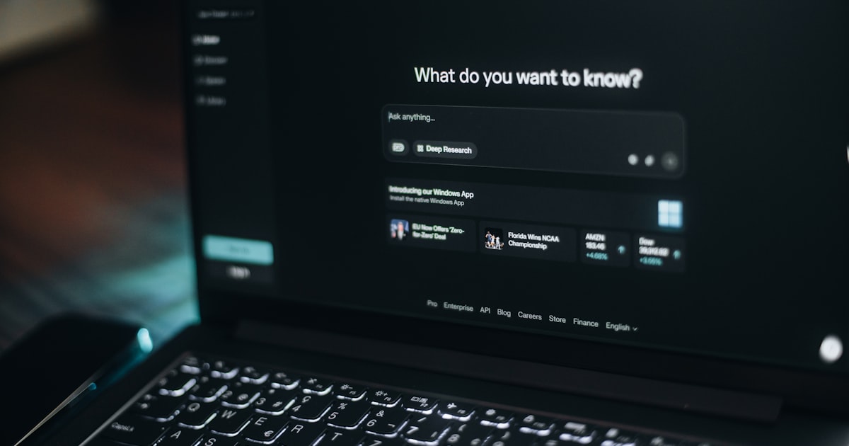 Answer Engine Optimisation concept with AI search interfaces